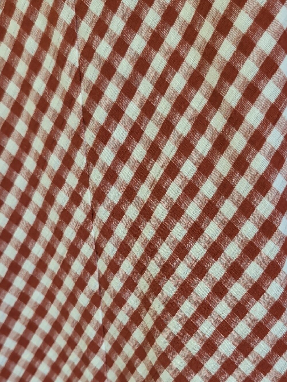 NWT American Eagle-Linen Blend Gingham Midi Skirt-XS - Picture 5 of 5